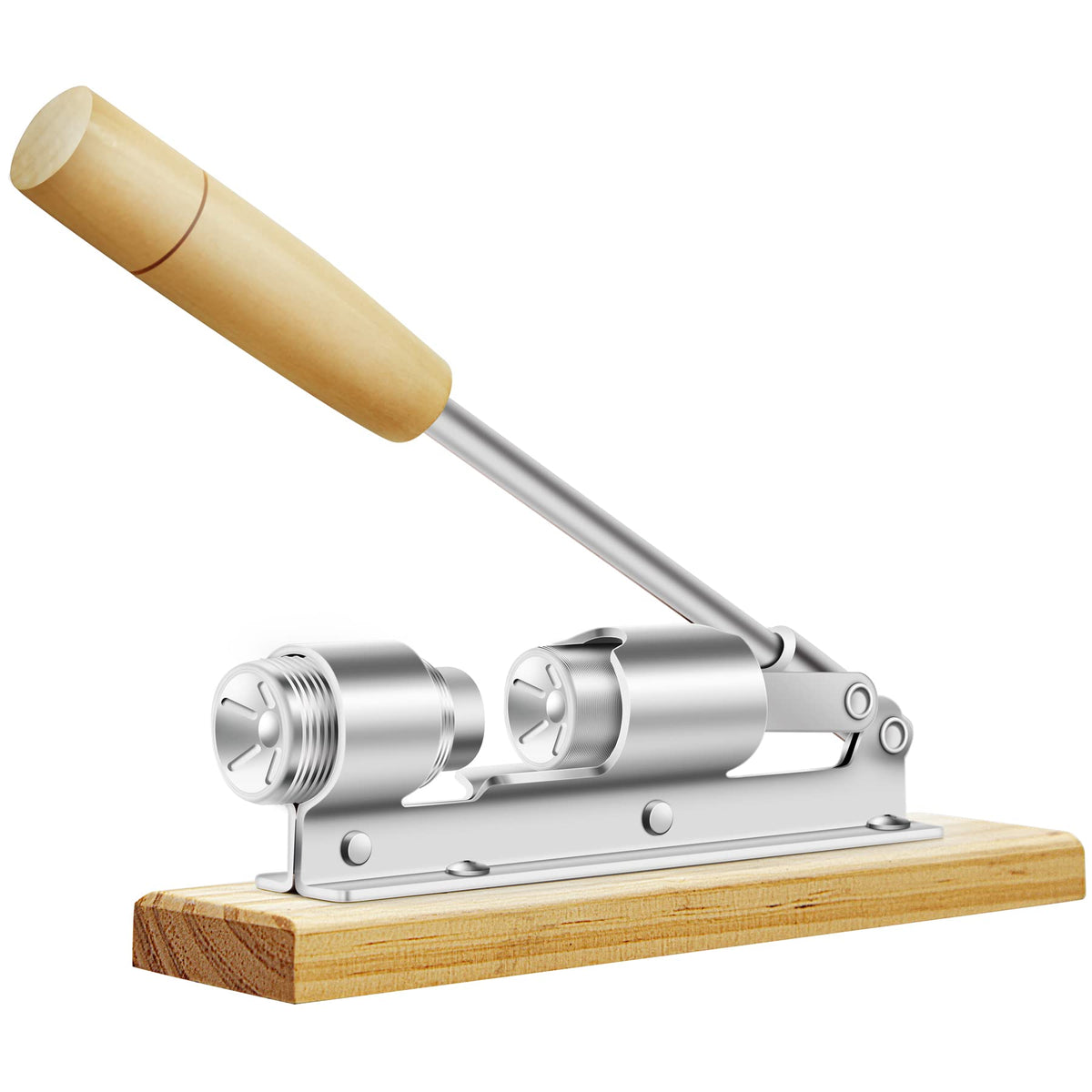 HOFHTD nutcracker with wooden base for stable cracking and long-lasting use