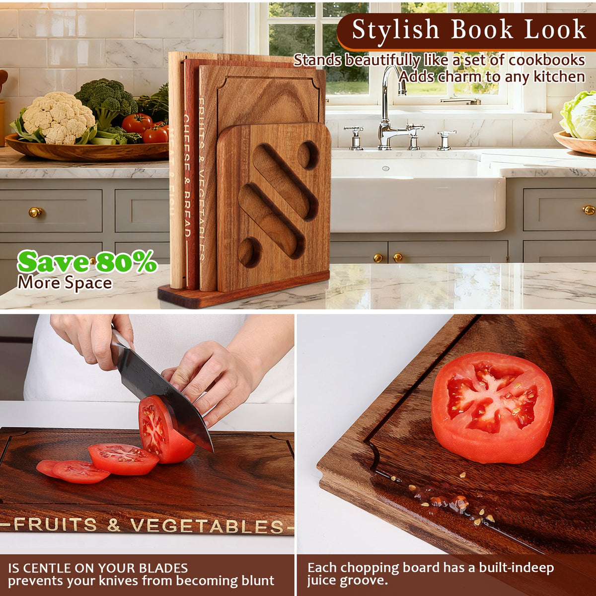 Hoforife gift-ready cutting boards set suitable for gifting