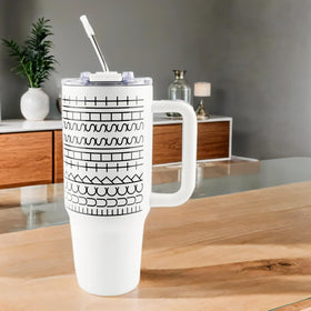 Hogg 40oz tumbler with sweat-free exterior for comfortable handling.