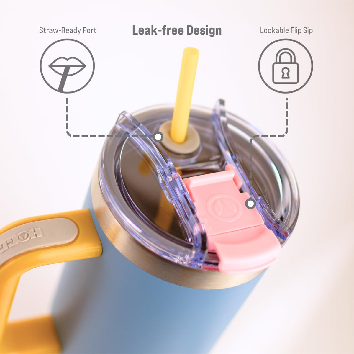Hogg Big Swig 40 oz tumbler straw, easy sipping during workouts and commutes.