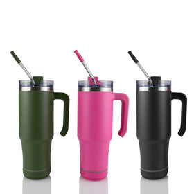 Hogg Grippy pink dorm-friendly tumbler, ideal for studying with tunes.