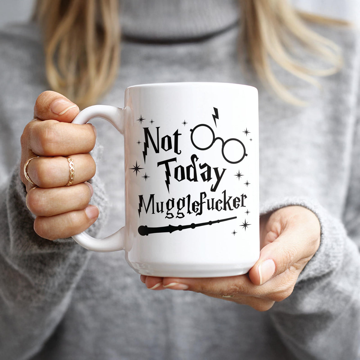 Hogg Not Today Mugglefugger mug microwave-safe icon, convenient for quick reheats.