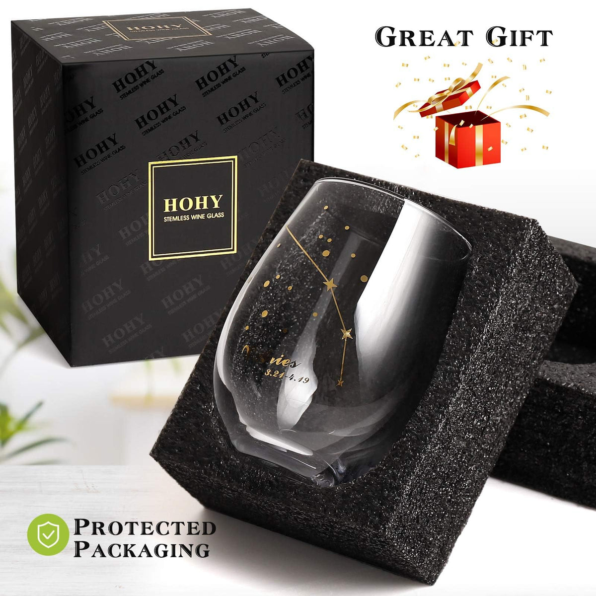 HOHY gift box included makes zodiac gifts ready to give.
