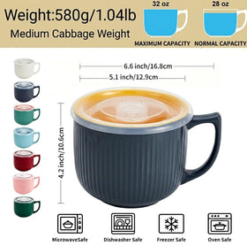 Hoilse bowl wide ergonomic handle stays cool for comfortable grip