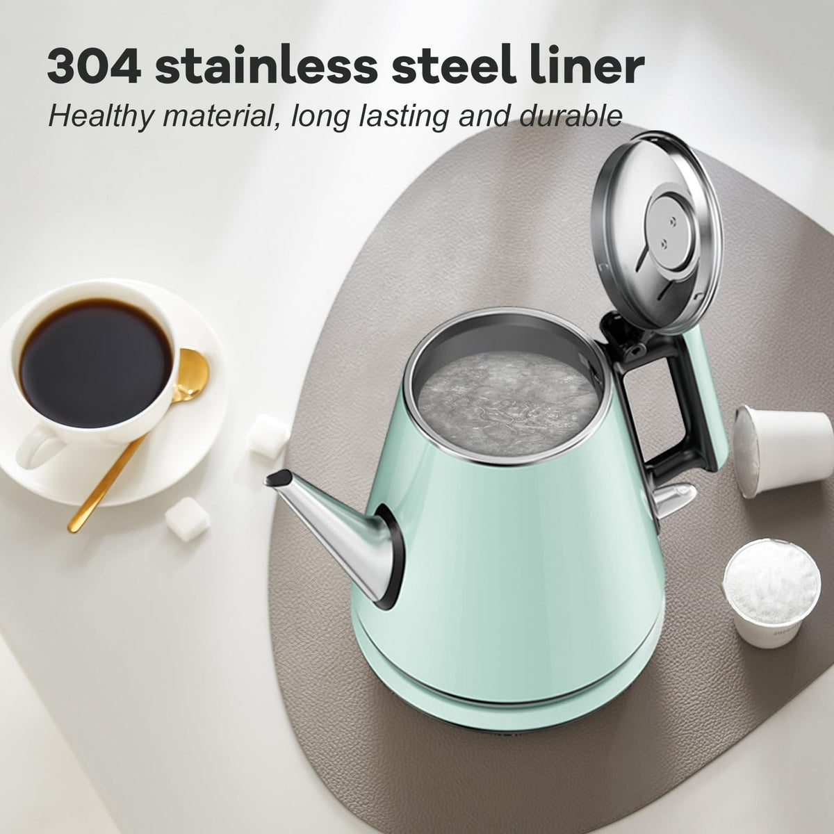 HoJang mint green retro design adds stylish charm to any counter