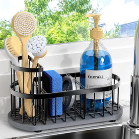 HOKEMOM sponge holder for kitchen sink keeps sponges tidy and dry