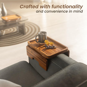 HOLANA rectangular armrest daily-use tray for snacks and drinks.