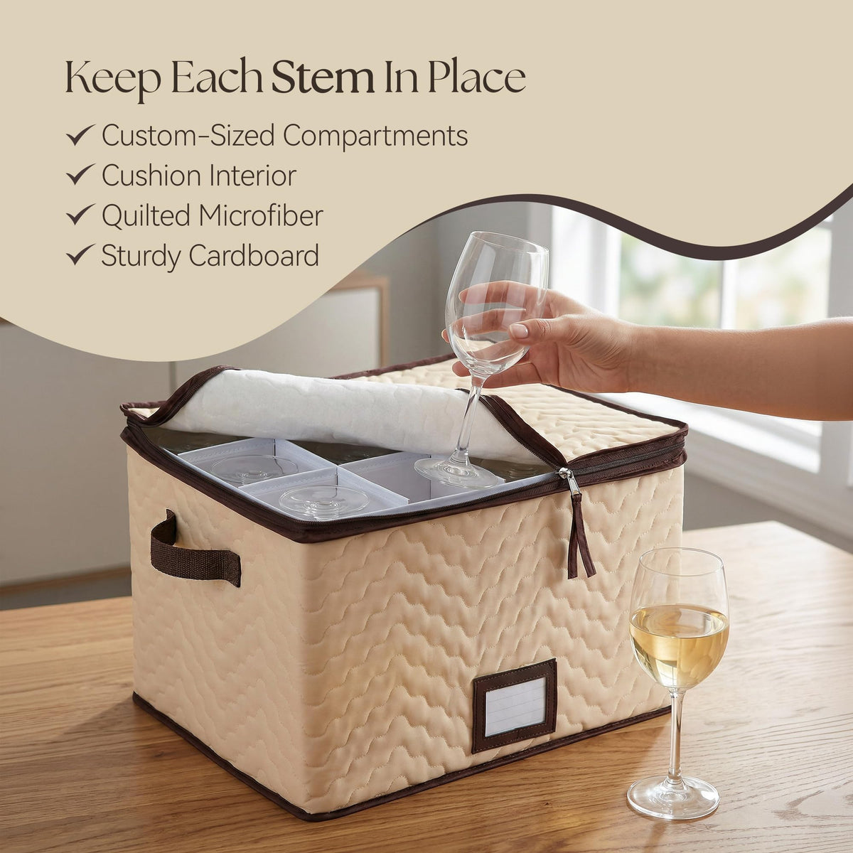 HOLDN STORAGE carry handles simplify transport and prevent damage.
