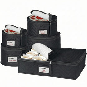 HOLDN’ STORAGE China 5-piece set holding 12 place settings safely in organized cases.