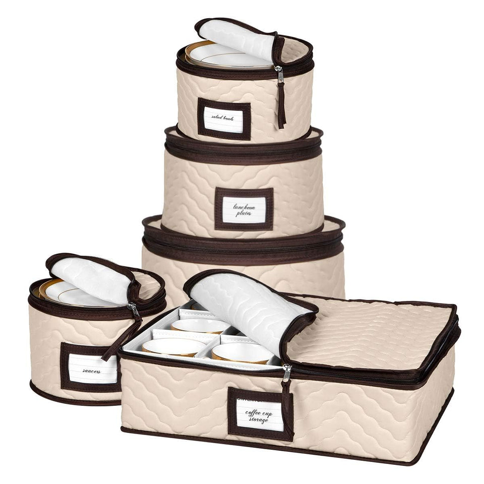 Holdn Storage china storage container showing 12 place settings ready for safe moving