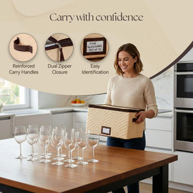 HOLDN STORAGE clear labels help identify contents quickly.