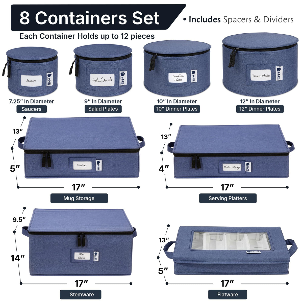 HOLDN’ STORAGE felt dividers protect dishes from scratches