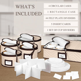 Holdn Storage seasonal storage displaying glasses, plates, mugs stored together and accessible