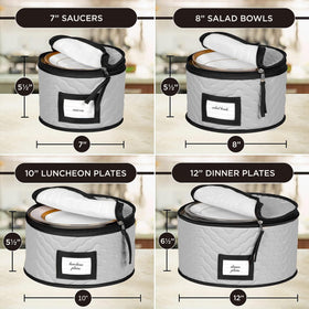 HOLDN’ STORAGE divider-equipped dish organizer for secure categorization