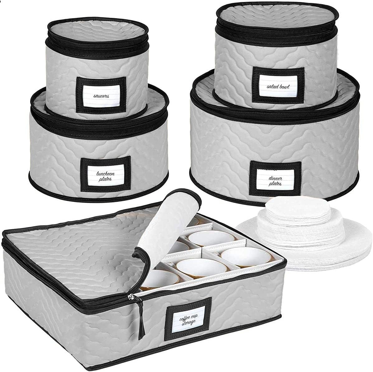 HOLDN’ STORAGE gray dish storage with soft, durable protection