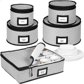 HOLDN’ STORAGE gray dish storage with soft, durable protection