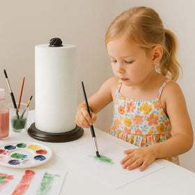 HOLDN’ STORAGE fits regular and jumbo rolls for versatile paper towel use.