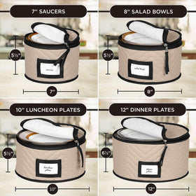 HOLDN’ STORAGE seasonal storage solution keeps tableware organized and accessible.