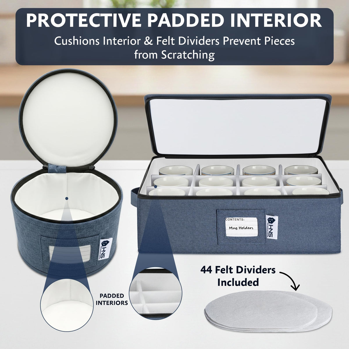 HOLDN’ STORAGE organizer for plates, mugs, saucers and glasses