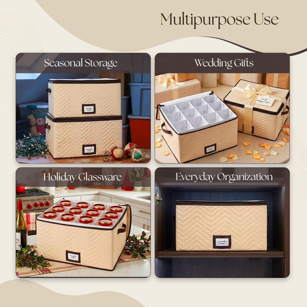 HOLDN’ STORAGE thick quilting reduces risk of chips and scratches.