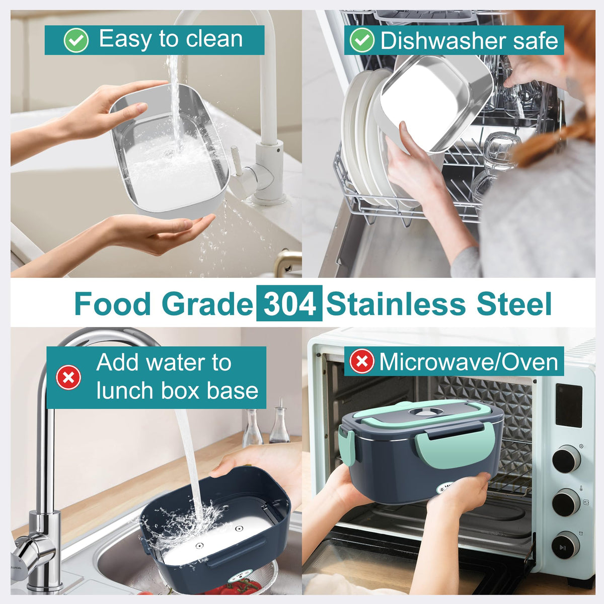 HOLDRUBY removable 1.5L container dishwasher-safe for easy cleanup