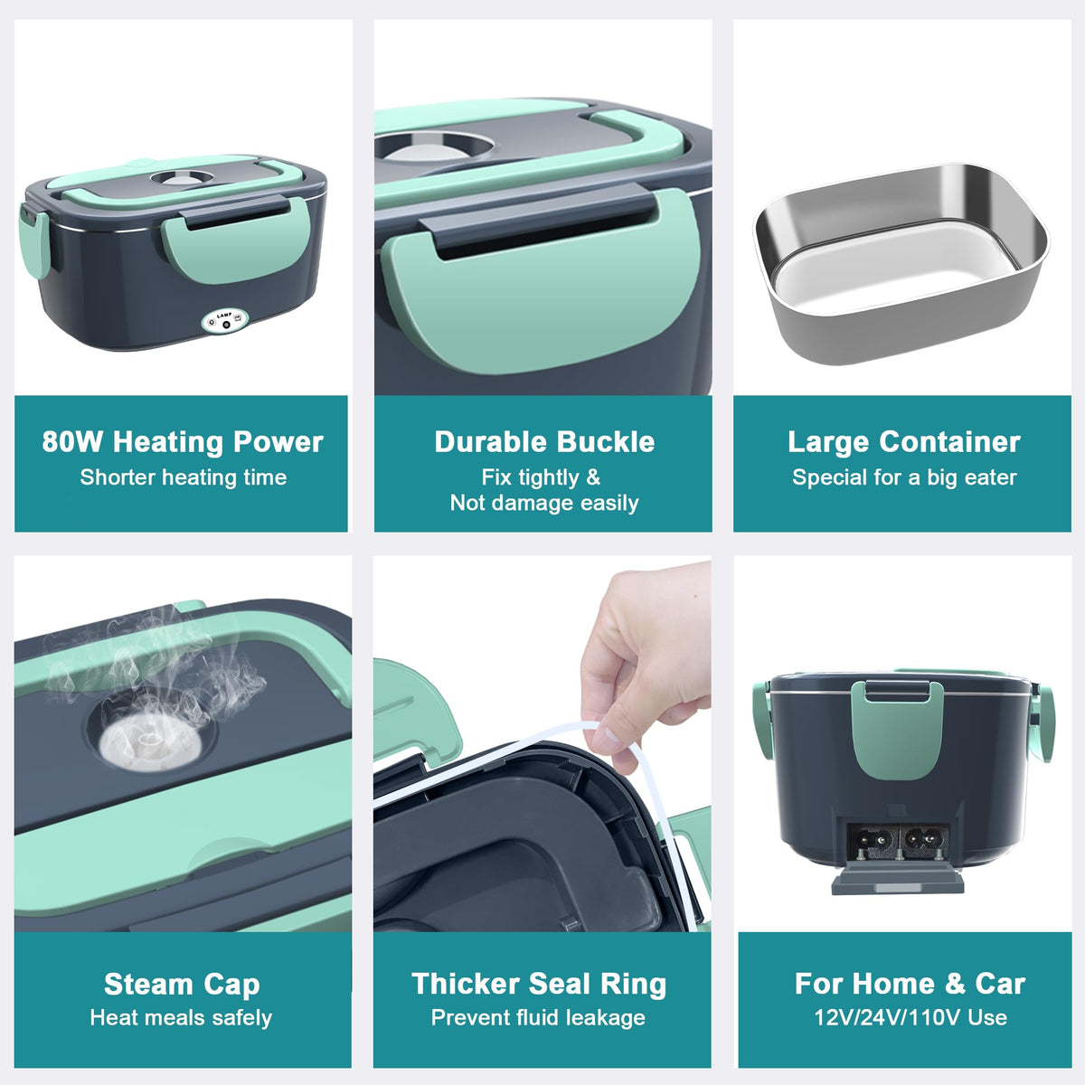 HOLDRUBY versatile power options 12V 24V 110V for car truck office