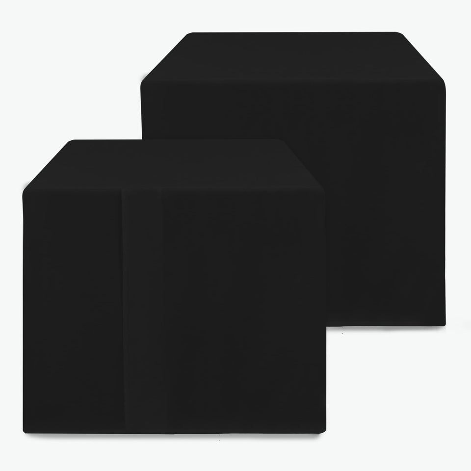 HolidayIdeas 2-pack square fitted table covers for 34x34 tables, clean and stylish.