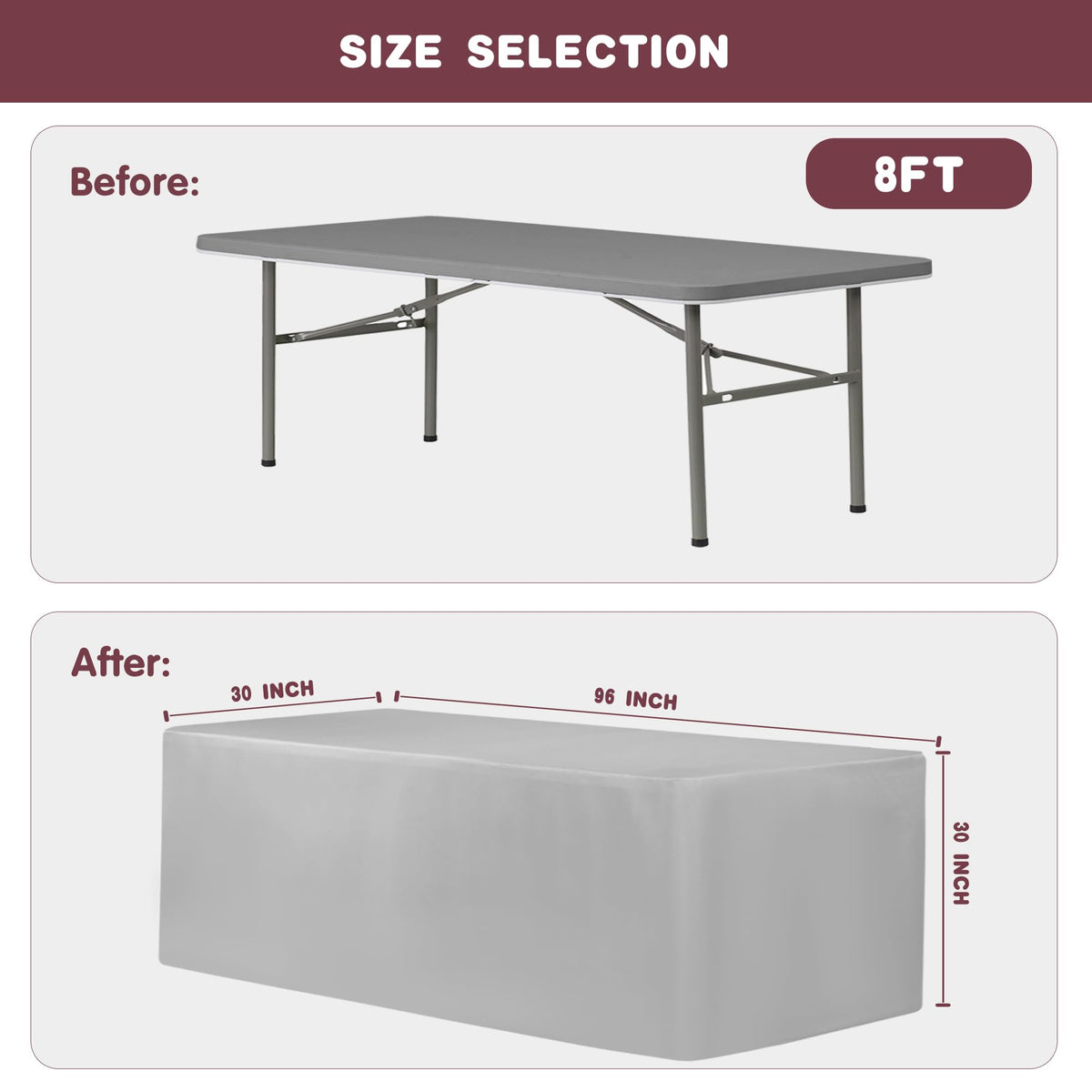 HolidayIdeas color fade resistant tablecloth keeps presentation looking fresh.