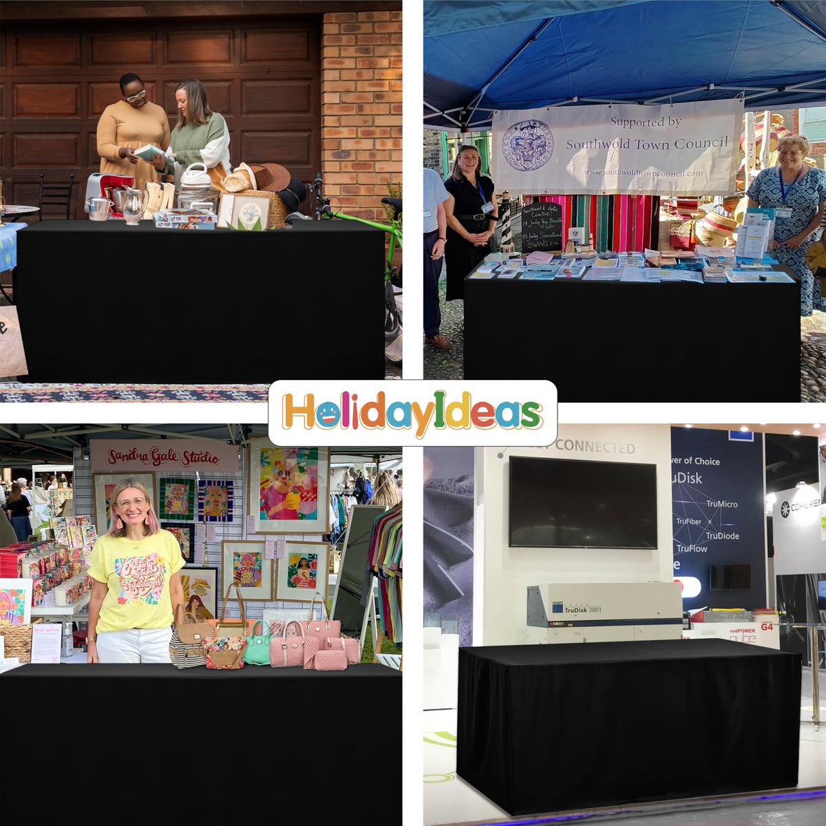 HolidayIdeas cost-effective 4-pack ensures uniform branding across settings.