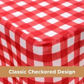 HolidayIdeas durable, easy-care tablecloth designed for reuse at gatherings.