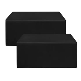 HolidayIdeas fitted tablecloth 48x24 black pack ready for quick, clean party setups.