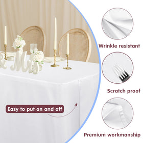 HolidayIdeas two-pack fitted tablecloths fit 48x24 tables, ideal for weddings.