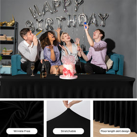 HolidayIdeas table skirt suitable for indoor and outdoor event use