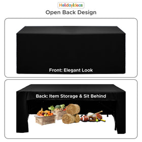 HolidayIdeas machine-washable and quick-drying tablecloths for repeat events.