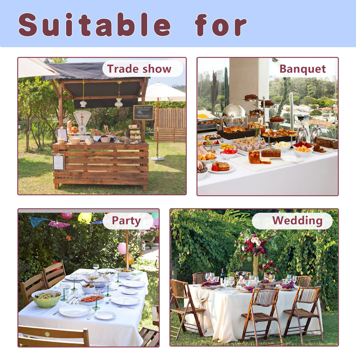 HolidayIdeas machine washable tablecloths in cold water for easy cleanup after events.