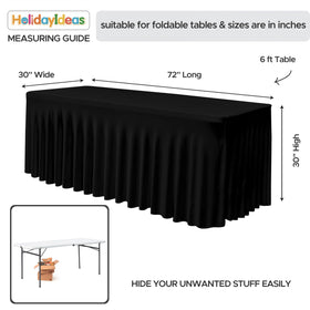 HolidayIdeas trade show table skirt creates neat, professional presentation