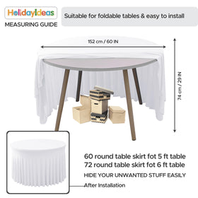 HolidayIdeas versatile white decor for weddings, baby showers, and banquets.