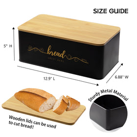 Holismo bread box metal body demonstrates rust-resistant durability for daily counter storage