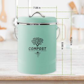 Holismo compost bin epoxy-coated metal delivers rust resistance and durability