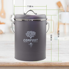 Holismo compost bin lid with charcoal filter reduces kitchen odors