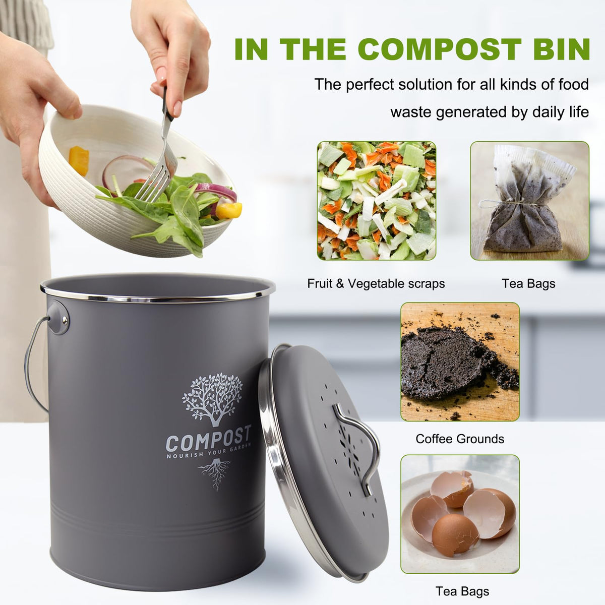 Holismo premium handles for a comfortable grip while disposing waste