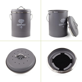 Holismo rust-resistant coating on compost bin for durable use
