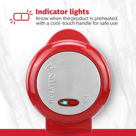 Compact storage friendly design with anti-slip feet keeps Holstein omelet maker steady.