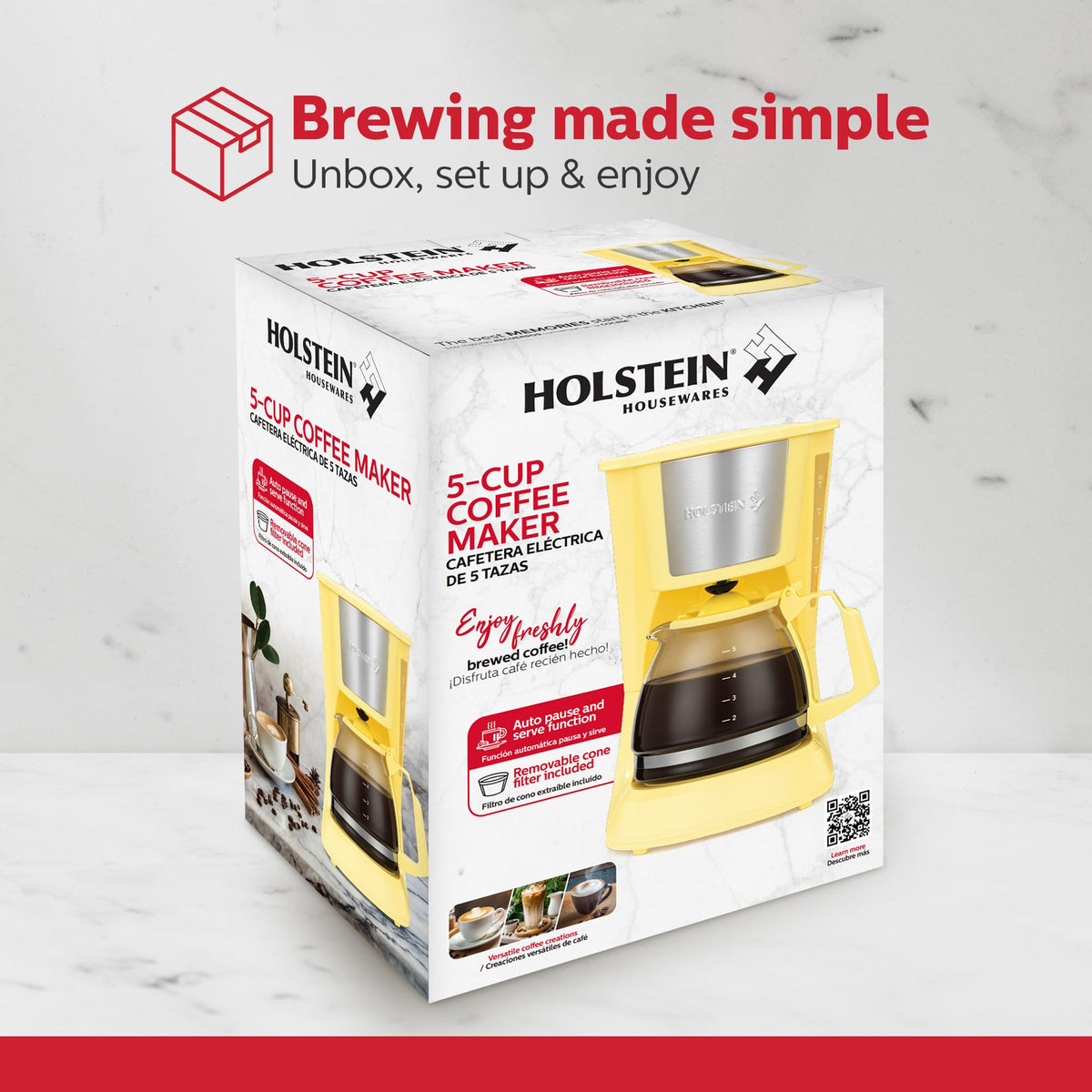 Holstein Housewares 5-Cup in dorm or office spaces, easy daily use