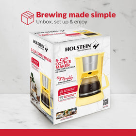 Holstein Housewares 5-Cup in dorm or office spaces, easy daily use