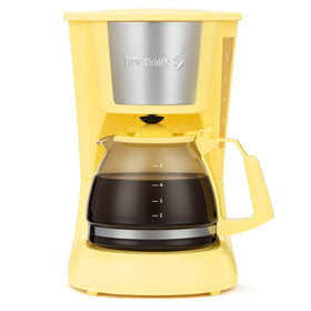 Holstein Housewares 5-Cup Coffee Maker front view with auto pause for quick serving