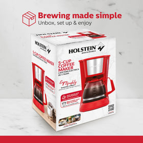 Holstein Housewares anti-drip design keeps countertops clean during brewing.