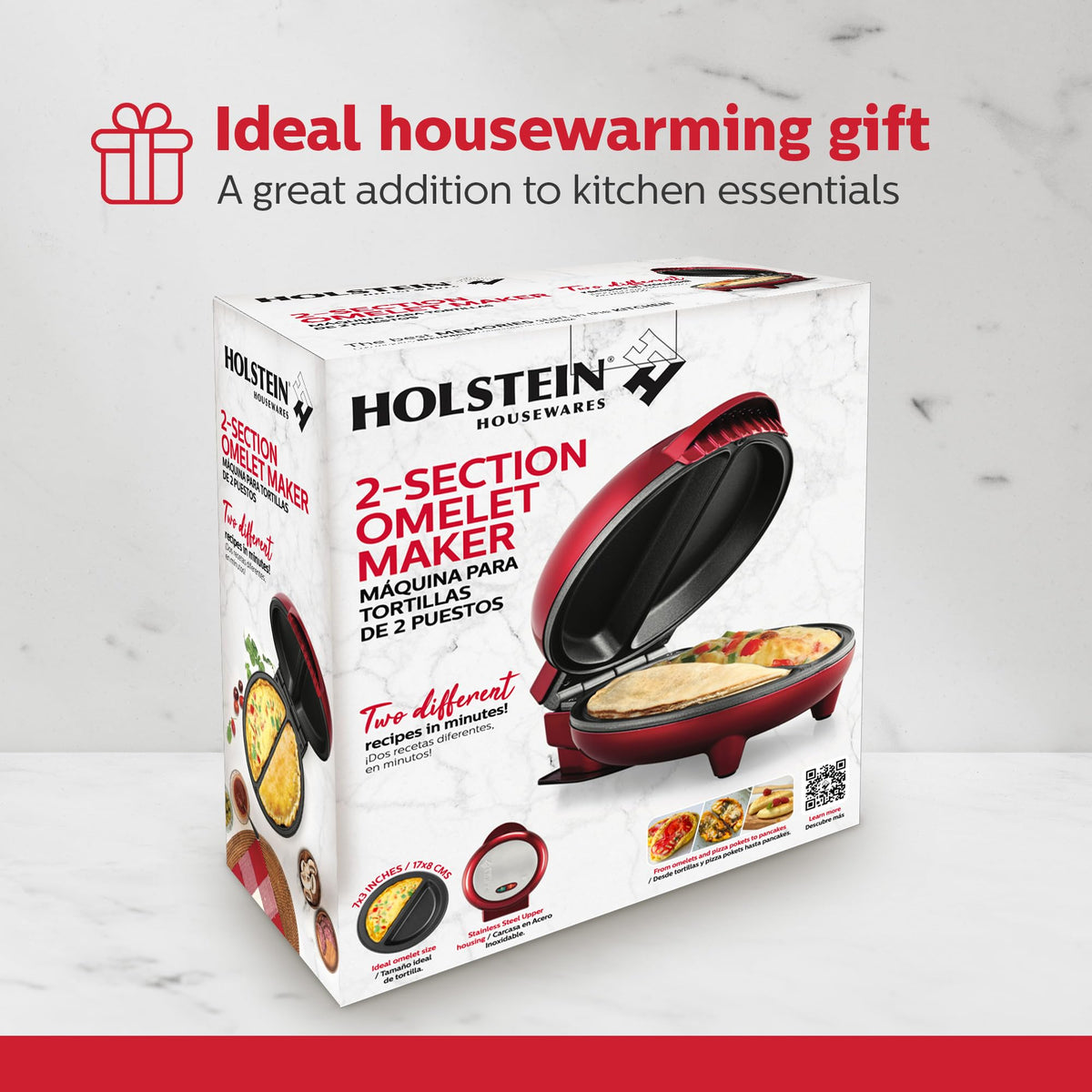 Compact storage on counter demonstrates space-saving design and stability.
