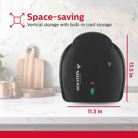 Holstein Housewares compact vertical design saves counter space.
