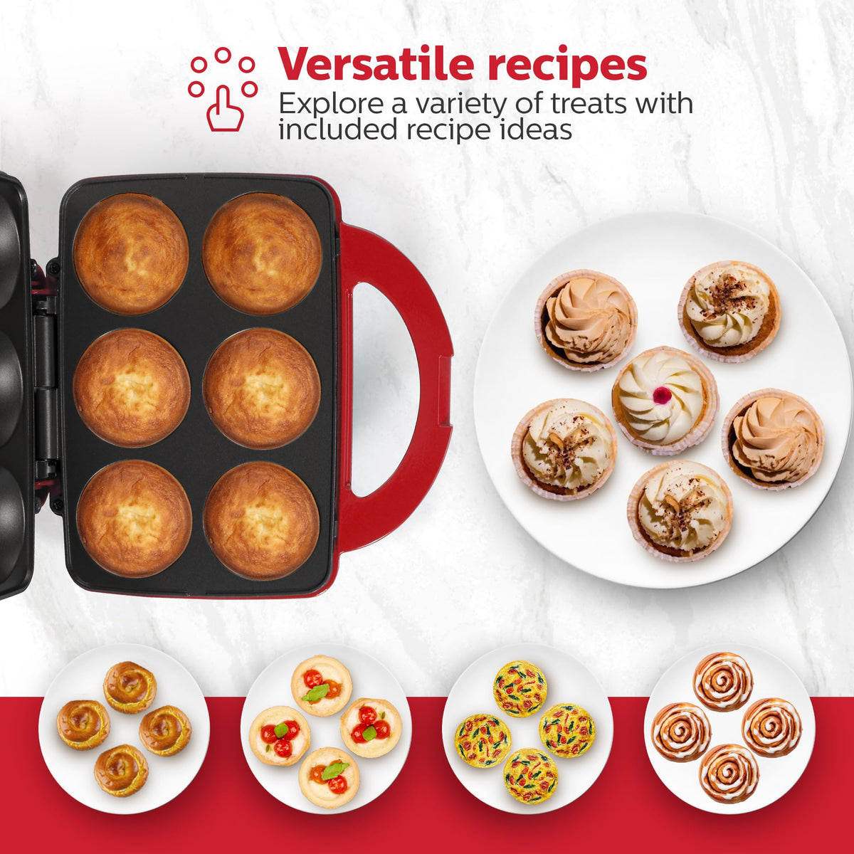 Holstein Housewares cupcake maker 6-cup bake demonstrates quick party baking
